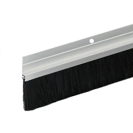 Dørforsegling Port Bunnforseglingslist Trekstopper med Aluminiumplate og Nylonbørster