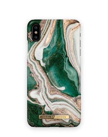 iPhone XS Max Hoesje, Golden Jade Marble, iDeal of Sweden
