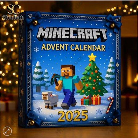 Minecraft-julekalender, 2D julepynt i akryl, den perfekte julegave til Minecraft-fans