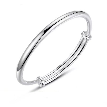 Fashion Dam smycken Solid 925 Sterling Silver Armband Present Silver