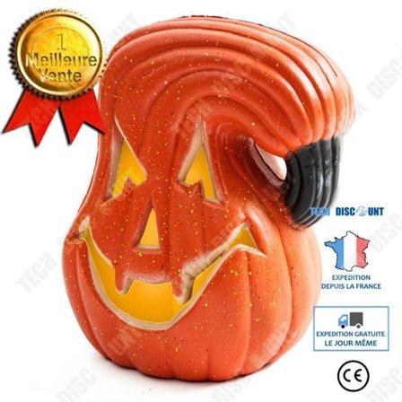 Festdekoration - TD - LED Pumpa - 18x13 cm - Orange - Halloween