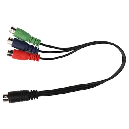 MINI DIN 9-stift till 3 RCA-kabel MINI DIN 9-stift hane till 3 RCA hona RGB-videoadapterkabel 30 cm
