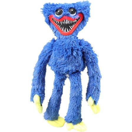 Poppy Playtime Huggy Wuggy Plyslegetøj, blå juletegnefilm plysdukke, realistisk blå pølsemonster Horror juleudstoppet dukkegave til spil F Blue