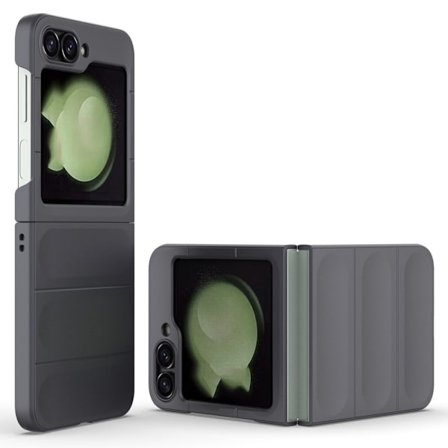 Blødt grebsformet Samsung Galaxy Z Flip6 cover - Mørkegrå