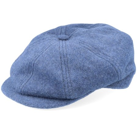 CTH Ericson - Ble flatcap Czapka Z Daszkiem - Alan Cashmere & Wool Cornflower Blue Flat Cap @ Hatstore