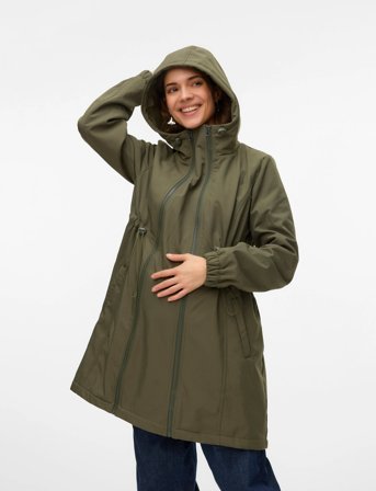 Mamalicious Mlnell Solid 3In1 Softshell Jacket Noos - Khaki green - XL