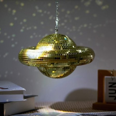 Planet Disco Ball Disco Ball Dekorationer Hängande Disco Decor gold