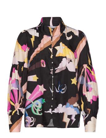 Shirt With Fantasy Print In Cupro Patterned Coster Copenhagen
