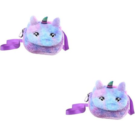 2 kpl lasten olkalaukku olkalaukku lapsille pehmo crossbody-laukku lasten kolikkolaukku lasten crossbody-laukku yksisarvinen olkalaukku luova 