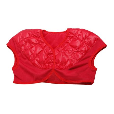 Damjacka med dun, varm axelvärmare, termisk omslag, skydd, röd, M