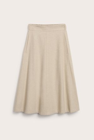 Kappahl | Skjørt i ullblanding | Melert beige