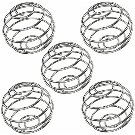 5 st 304 rostfritt stål shakerbollar, vispbollar, milkshake proteinboll flaska kopp mixer shaker flaska