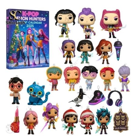 Kpop Demon Hunters Julekalender Julekalender Overraskelsesgave til julepynt og gave, Julekalender, til fans eller børn