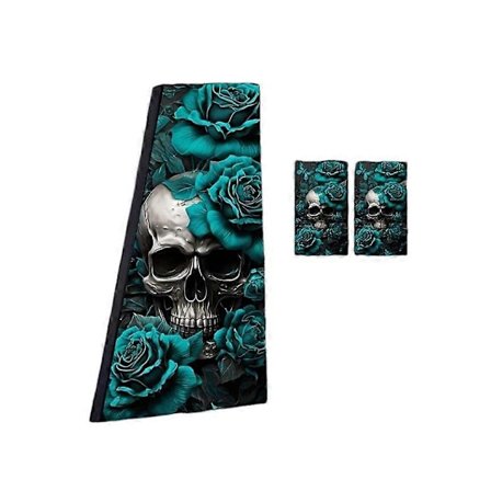 2 kpl Auton Keskipilarin Kallo Tarra, HD Painettu PVC Kallo Tarra Personoitu