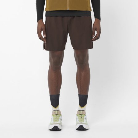 Salomon - Menn - Herreshorts Shakeout Core 2in1 7" - Coffee Bean