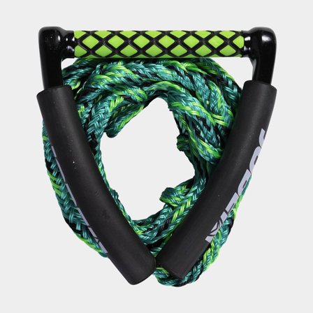 Wakesurflina JOBE Wakesurf Rope, 7.3 meter, 3 sektioner, med EVA-handtag, grön