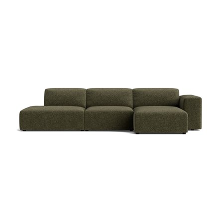 Soma Chaiselongue-Sofa, rechts | Open end in Anthology Grün, einfarbig, modernes Design, hoher Sitzkomfort, 75cm Höhe, gemütliche Polsterung