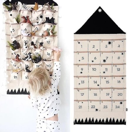 24 Taskua Joulukalenteri Joulun Odotteluun Ripustettava Joululahja -hg