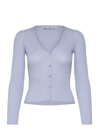 Mango | V-Neck Rib-Knit Cardigan | XS