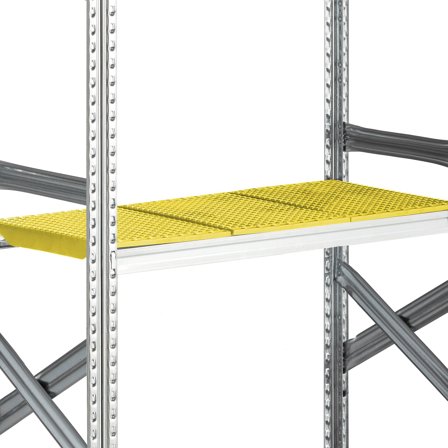 Plastic shelf for galvanised shelving TRANSFORM, 900x400 mm, yellow