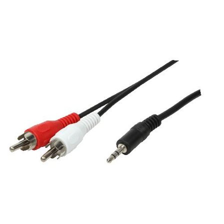 LogiLink Audio cable 1x 3,5mm male to 2x Cinch mal