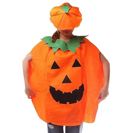 Græskarlygte Halloween Voksen Outfit Tøj Halloween Kostume Sæt med Kostume & Hat