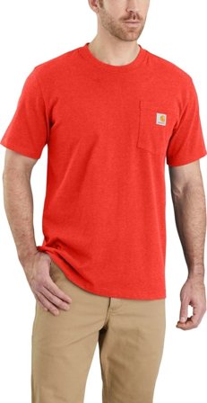 Carhartt Men's Workwear Pocket S/S T-Shirt Men short-sleeved sweaters Red S