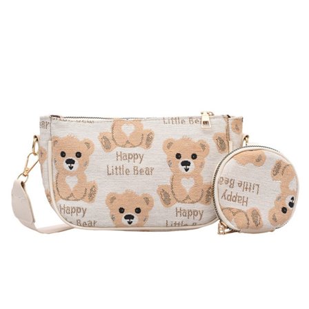 Vintage tryk underarmstaske Casual Small Crossbody tasker HVID