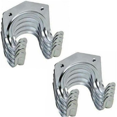 10 st metallväggkrok verktygsförvaring dubbelhängare krokar hållare krokar trädgård kök garage