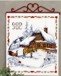 Wandbehang Pferd mit Schlitten