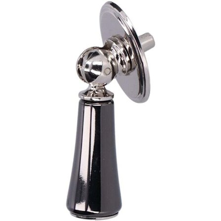 Kjøkkenskaphåndtak for skuffer, Enkelt hull dørhåndtak, Kompatibelt med IKEA, 128mm, Svart, 10-pakning