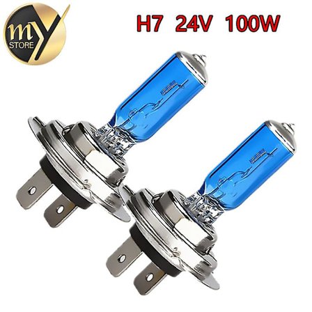 2 stk. 24V H7 100W Halogen Lys Super Lys Tåge Lys Høj Effekt Bil Forlygte Lys Bil Lyskilde Parkering Hvid 5500K