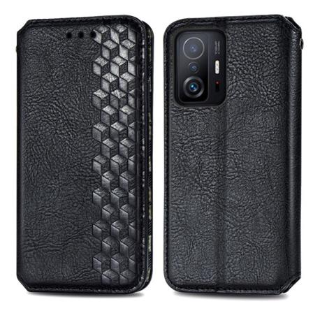 Xiaomi 11t/11t Pro Embossed Premium Plånboksfodral - Svart Svart