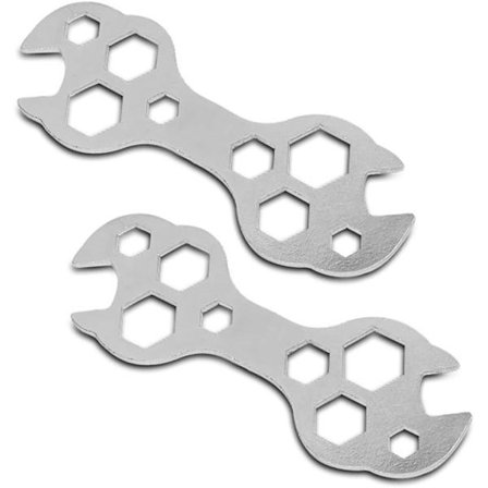 2-pack 10-i-1 Cykel Multiverktyg Hex Nyckel Skiftnyckel Verktyg Snap