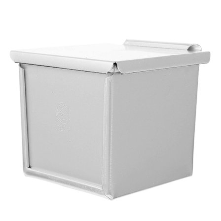 1 stk Firkantet brødform i aluminiumslegering, non-stick brødbakeform, toastform (sølv)