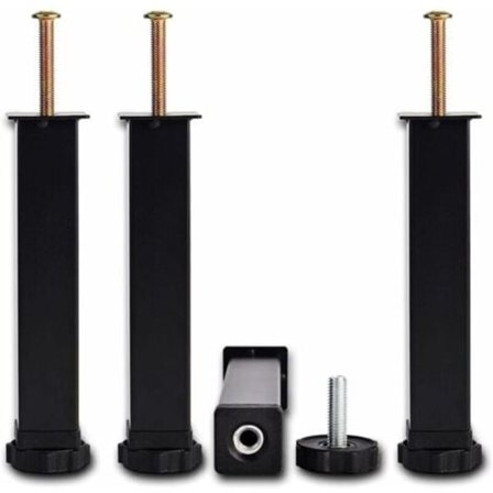 Sengeben, Ben til Universal Lamelbund Højde: 35cm(+2cm) Justerbar, 15-35cm I 3x3cm Til Rammer Med Bolt M8×60mm(4 stk).pa