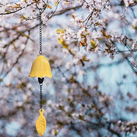 Onnen Japanilainen Perinteinen, Valurautaisen Siunauksen Temppeli Tuulisoittokello, Pieni Ulkotuulisoittokello, Patio, Parveke, Ulkogarden Kello, 