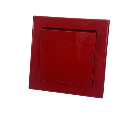 Schneider Jumbo stor bryter innfelt blank rød 1 pol/endevender