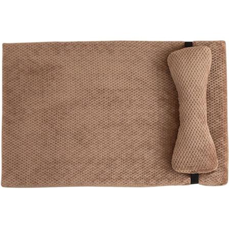 Myk ortopedisk hundebed, vaskbar dyresofa for mellomstore hunder, komfortabel og slitesterk Khaki L 40 x D 8 x H 8 cm