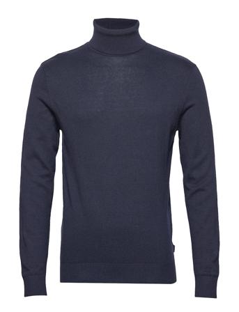 Jjeemil Knit Roll Neck Knitwear Turtlenecks Blå Jack & J S