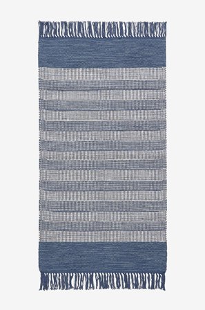 InHouse Group - Kludetæppe BREDVIK - Blå - Bomulds- & kludetæpper - 70X200 - Fra Homeroom