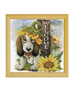 Kirjontapakkaus Taulu Welcome