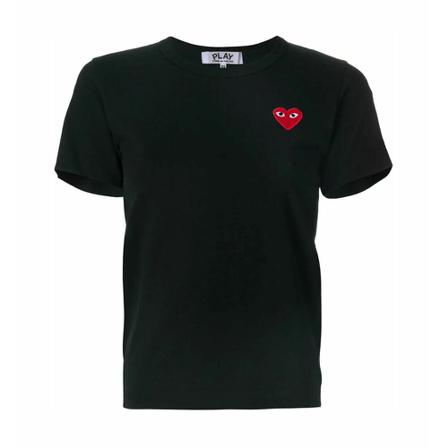Comme des Garçons Play P1T1071 Cotton T-Shirt Sort, Dame T-shirts