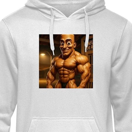 Lapsen huppari Italialainen Brainrot-puuhahmo - Lihasikas hahmo puutyylillä ja humoristisella vivahteella