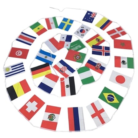 VM-vimpel 2018 32 flaggor 9,9 m flerfärgad