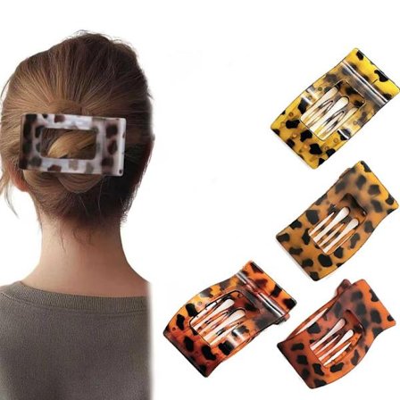 4 st platta hårklämmor för kvinnor, böjd design hårklämmor för att ligga ner och köra bil, matta starka hårklämmor för tjockt och tunt hår_yux