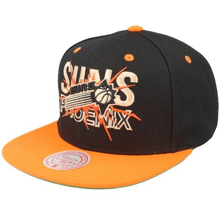 Mitchell & Ness - Phoenix Suns Shattered Black/Orange Snapback Snapback Black Cap - NBA @ Hatstore