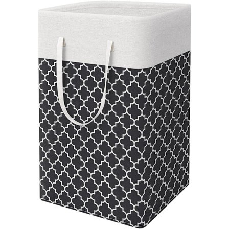 75L Stor Vasketøjskurv - Uafhængig Vandtæt Vasketøjskurv med Forlænget Håndtag - Sammenklappelig Høj Vasketøjskurv