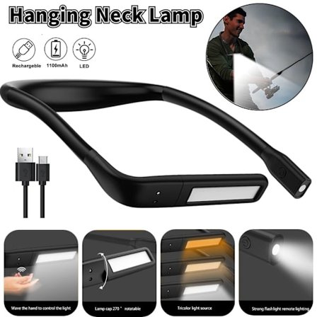 Mini joustava kaula-alainen lukuvalo Kannettava ladattava USB kirjavalo