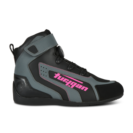Zapatillas de Moto para Mujer Furygan V4 Easy D3O Negro/Rosa 38